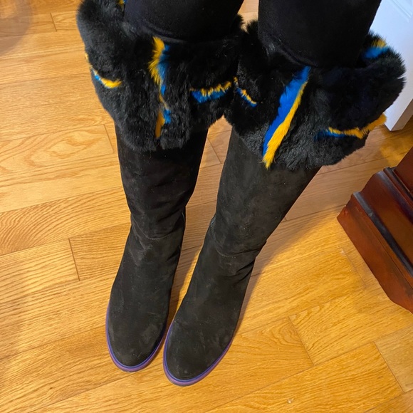 Marino Fabiani black suede boots ! Size 7 - Picture 3 of 4